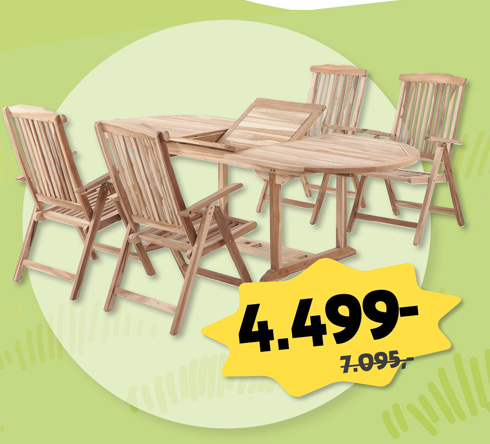 Malaga Teak Havemøbelsæt